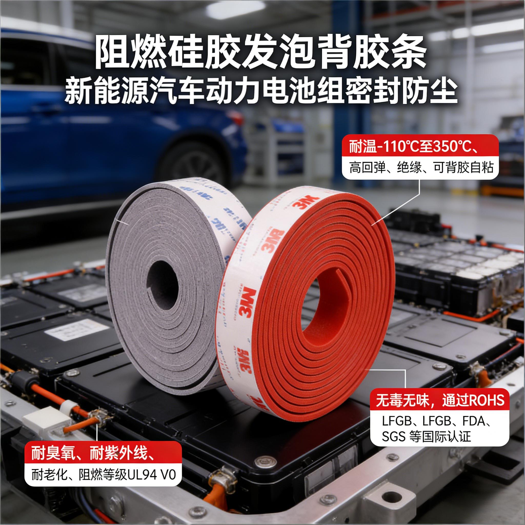 阻燃硅膠發(fā)泡背膠條